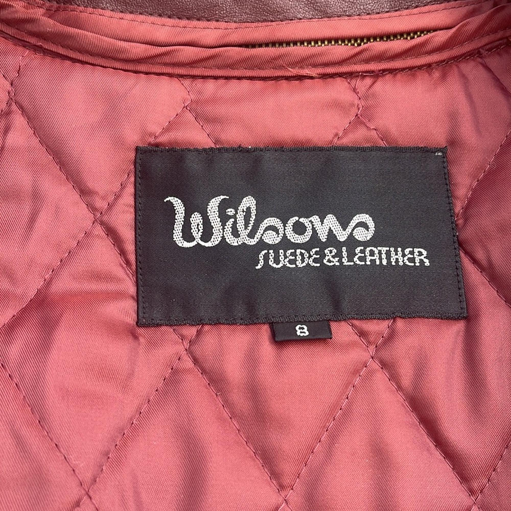 ❄️ VINTAGE Deep Red Leather Jacket - Picture 9 of 9